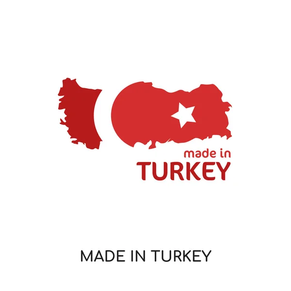 Made in turkey logo isolated on white background , colorful vect — Stock Vector