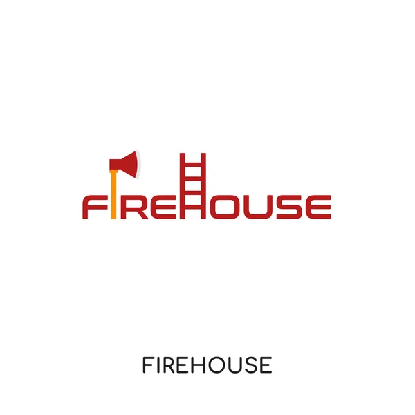 Firehouse logo isolated on white background , colorful vector ic — Stock Vector