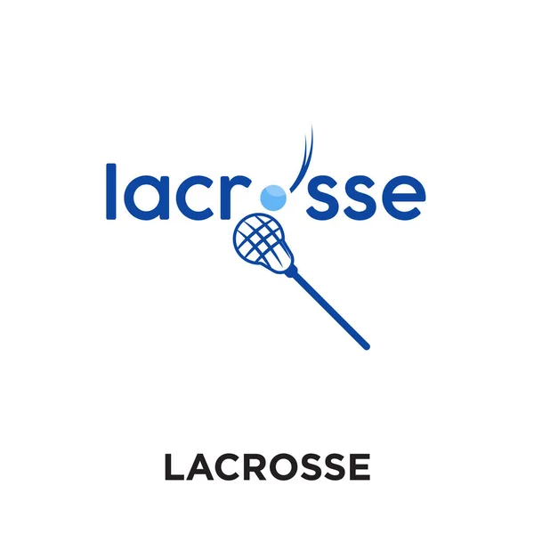 Lacrosse logo na białym tle na białym tle, kolorowe wektor ico — Wektor stockowy