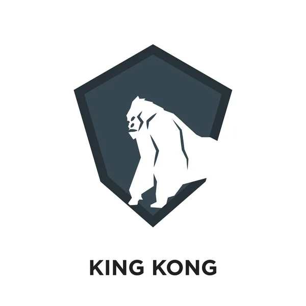 King kong logo isolated on white background , colorful vector ic — Stock Vector