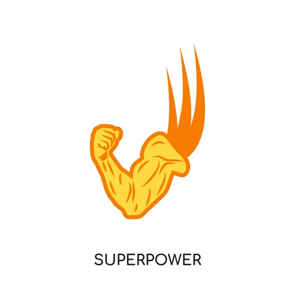 Logotipo superpower isolado no fundo branco, vetor colorido i —  Vetores de Stock