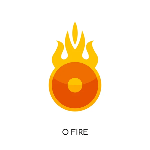 O logotipo do fogo isolado no fundo branco, ícone vetorial colorido , —  Vetores de Stock