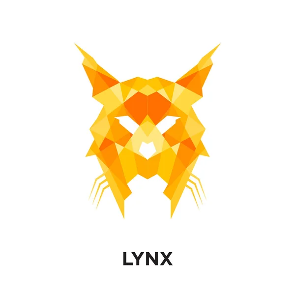 Lynx logo isolated on white background , colorful vector icon, b — Stock Vector