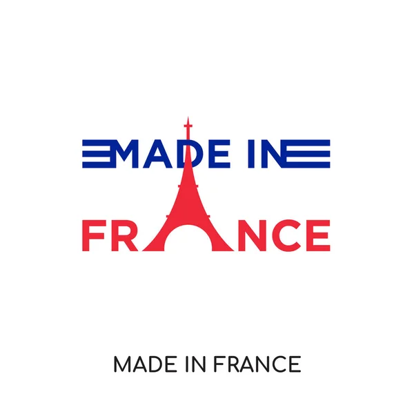 Made in france logo isolated on white background , colorful vect — Stock Vector