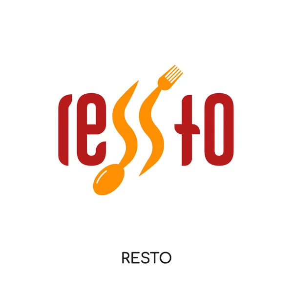 Logo resto isolated on white background , colorful vector icon, — Stock Vector