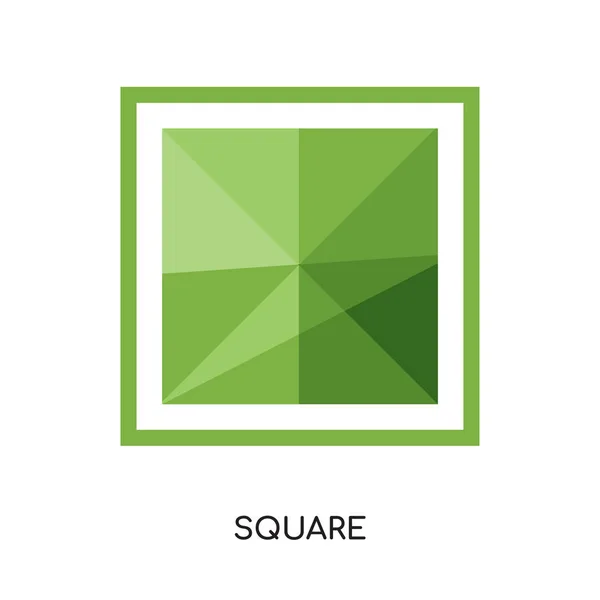 Sqaure λογότυπο που απομονώνονται σε λευκό φόντο, πολύχρωμο διάνυσμα εικονίδιο, — Διανυσματικό Αρχείο