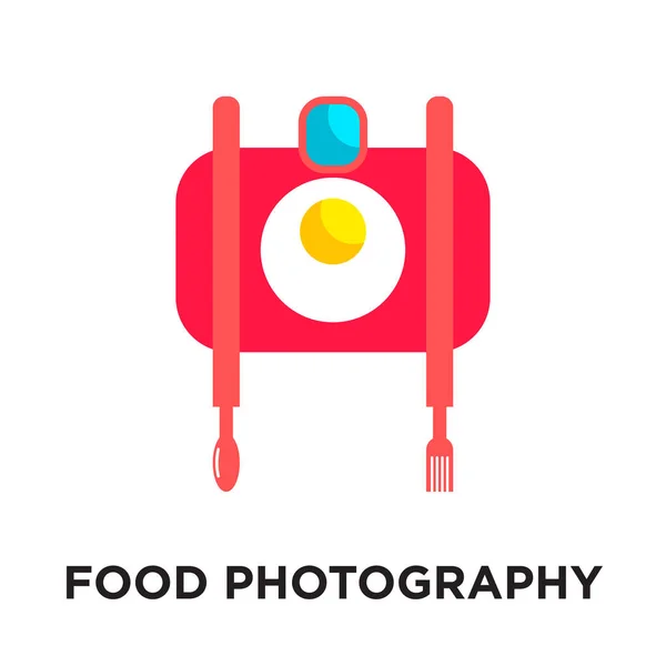 Food photography logo isolated on white background , colorful ve — Stock Vector