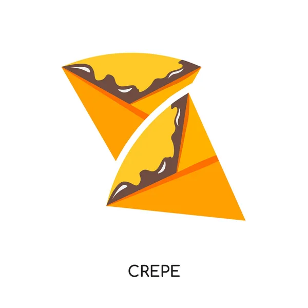 Crepe logo aislado sobre fondo blanco, icono de vector de colores , — Archivo Imágenes Vectoriales