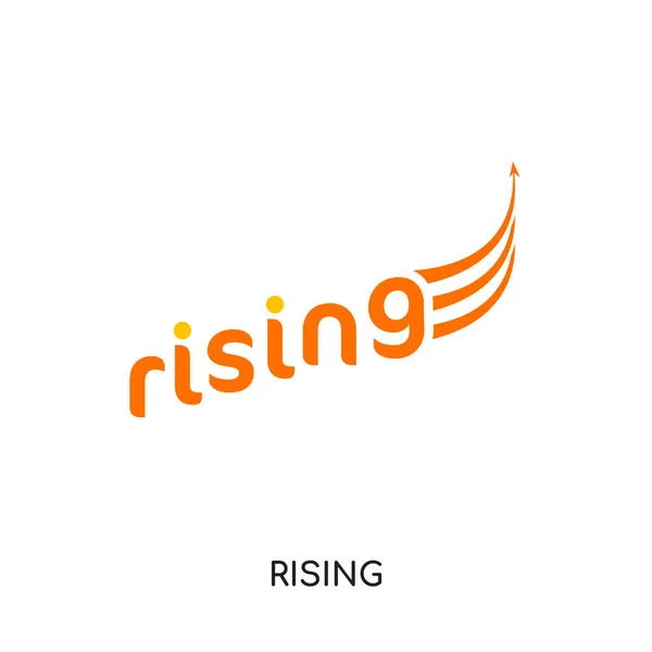 Rising logo isolated on white background , colorful brand sign & — Stock vektor