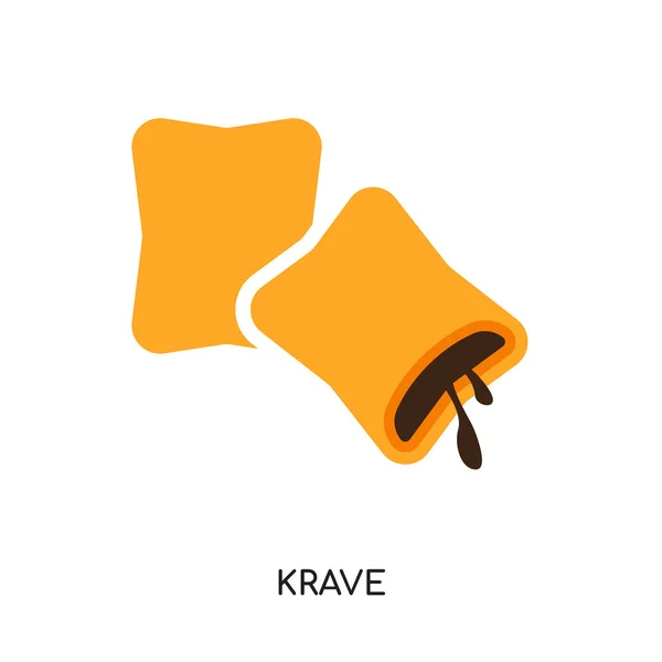 Logotipo krave aislado sobre fondo blanco, icono de vector de colores , — Vector de stock