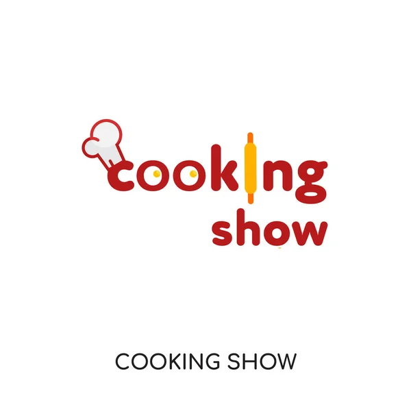 Cooking show logo isolated on white background , colorful vector — Stock Vector