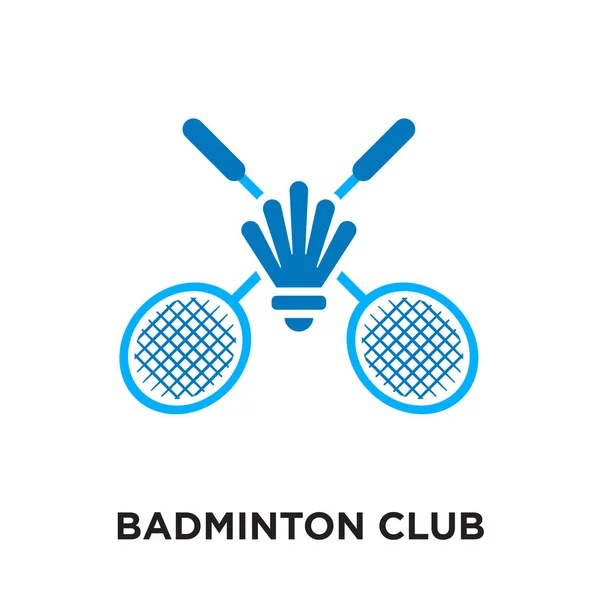 Logo klubu badmintona na białym tle na białym tle, kolorowe vect — Wektor stockowy