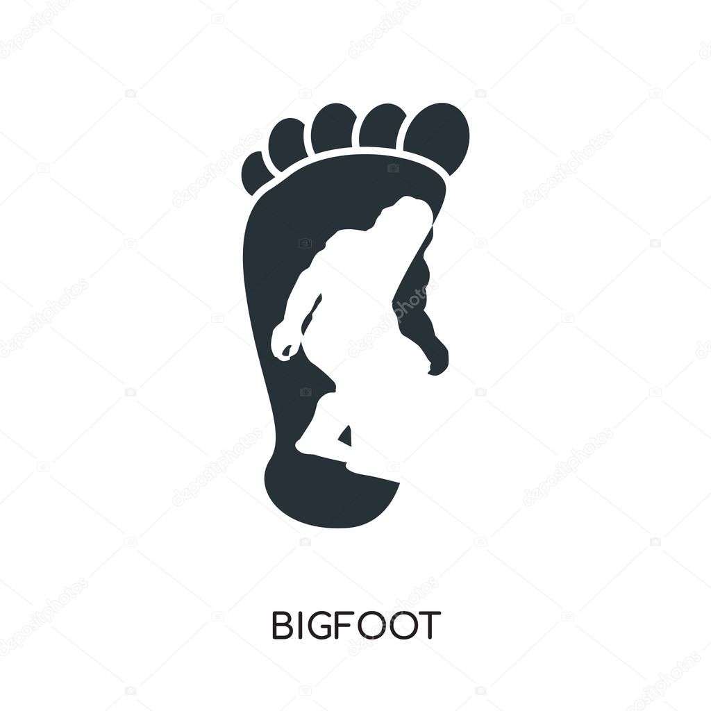 Bigfoot logo isolated on white background for your web and mobile app design , colorful vector icon, brand sign & symbol for your business