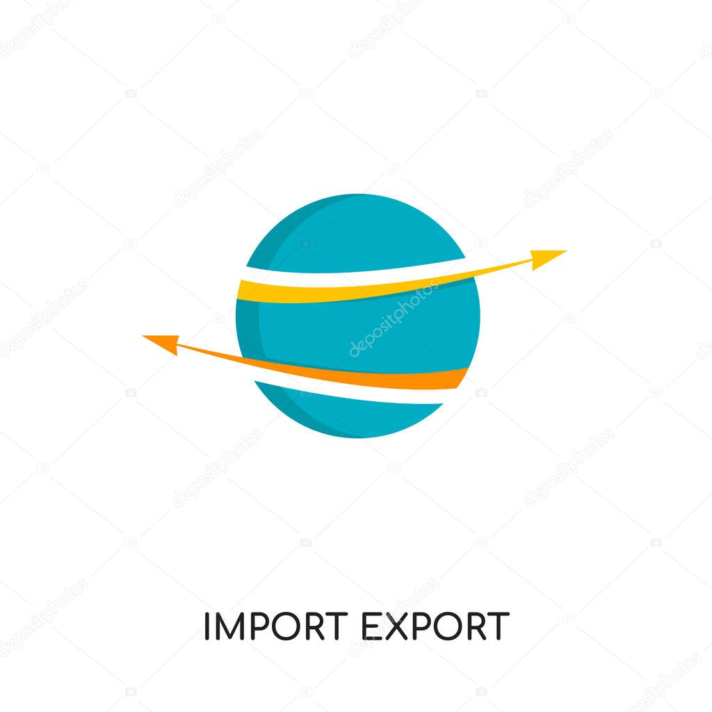 Import export logo design | Import export logo design isolated on white