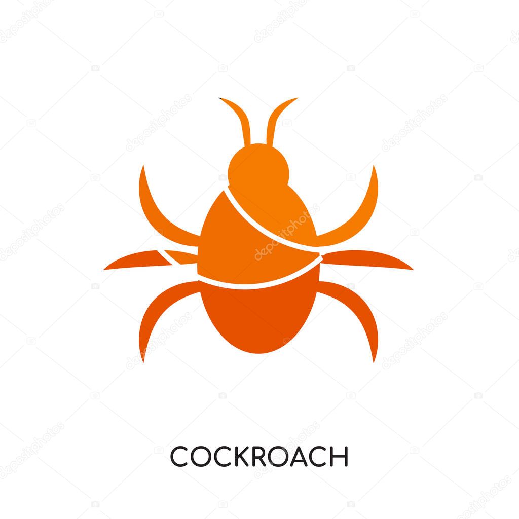cockroach logo isolated on white background , colorful vector ic