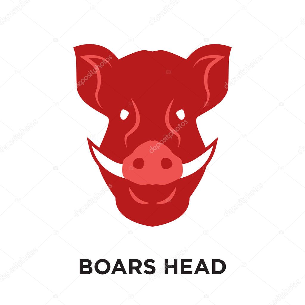 Boars head logo isolated on white background for your web and mobile app design , colorful vector icon, brand sign & symbol for your business