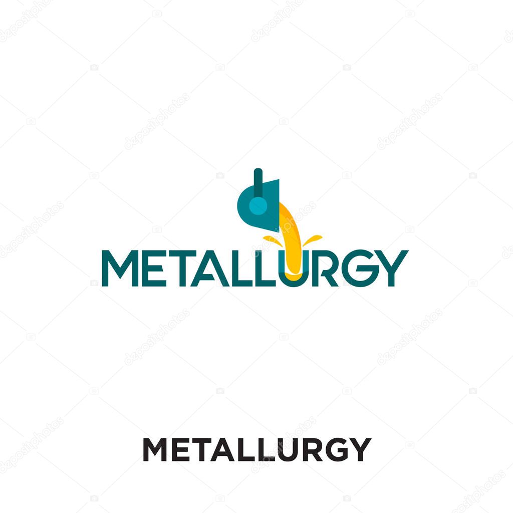 Metallurgy logo isolated on white background for your web and mobile app design , colorful vector icon, brand sign & symbol for your business
