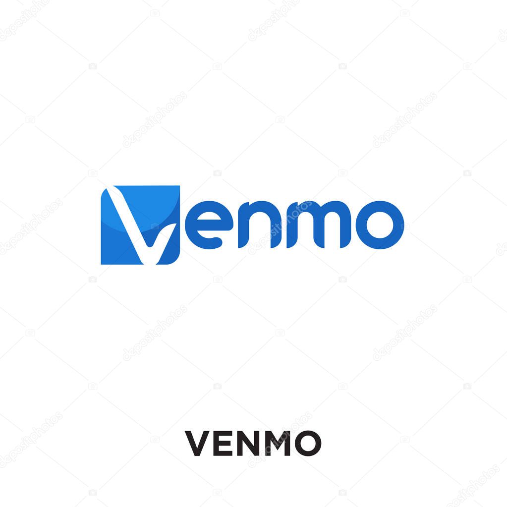 Venmo logo vector isolated on white background for your web and mobile app design , colorful vector icon, brand sign & symbol for your business