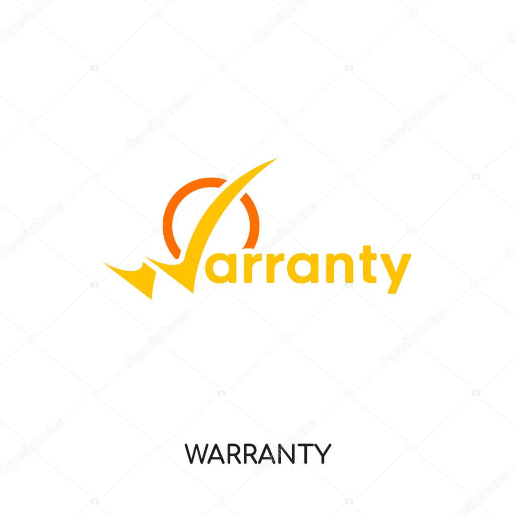 Warranty logo isolated on white background for your web and mobile app design , colorful vector icon