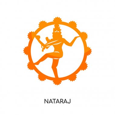 nataraj logo isolated on white background , colorful vector icon clipart