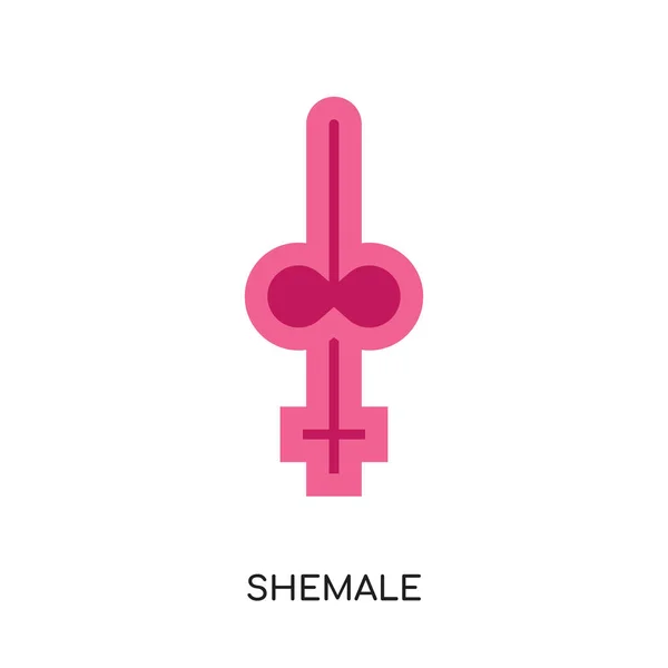 Logotipo transexual aislado sobre fondo blanco, icono de vector de colores — Vector de stock