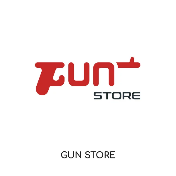 Gun store logo isolated on white background , colorful vector ic — Stock Vector