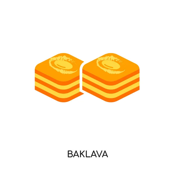 Logo baklava aislado sobre fondo blanco, icono de vector de colores — Vector de stock