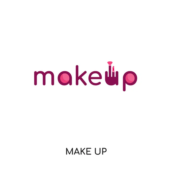 Logo Make-up Vektor-Symbol isoliert auf weißem Hintergrund, bunt — Stockvektor