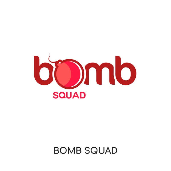 Bomb squad logo isolated on white background , colorful vector i — Stock Vector