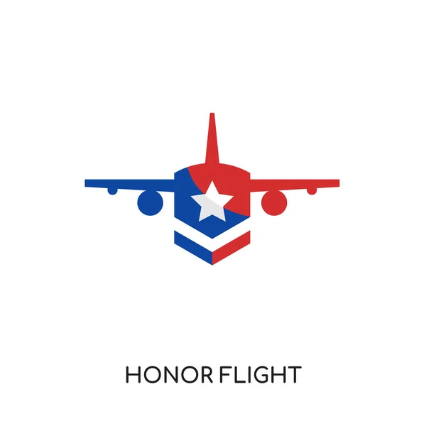 Honor flight logo isolated on white background , colorful vector — Stock Vector