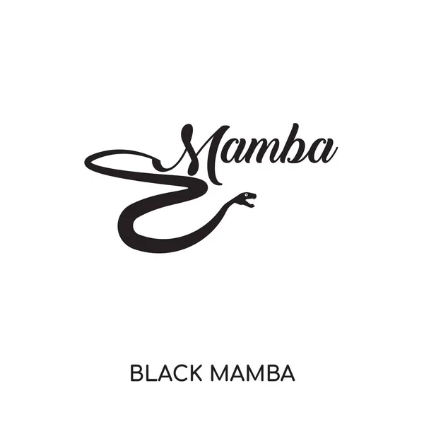 Logo mamba noir isolé sur fond blanc, vecteur coloré — Image vectorielle