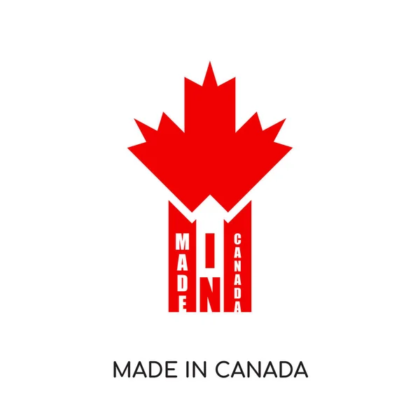 Made in canada logo isolated on white background , colorful vect — Stock Vector