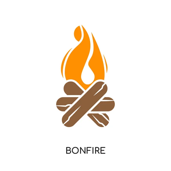 Bonfire icon vector sign and symbol isolated on white background ...