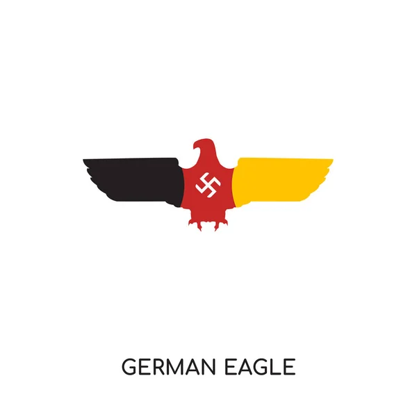 Duitse eagle-logo geïsoleerd op een witte achtergrond, kleurrijke vector — Stockvector