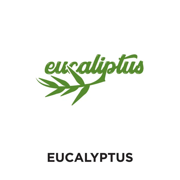 Logotipo de eucalipto aislado sobre fondo blanco, vector de colores i — Vector de stock
