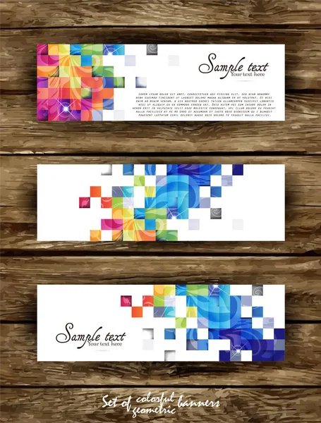 Abstract geometrische banners collectie — Stockvector