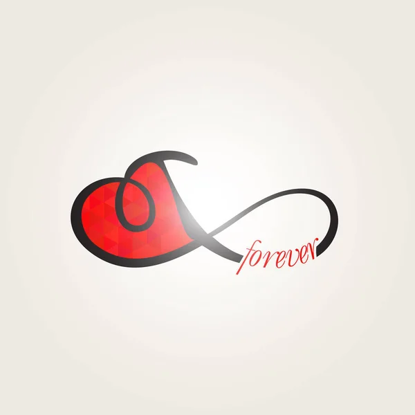 Infinity love, forever love — Stock Vector