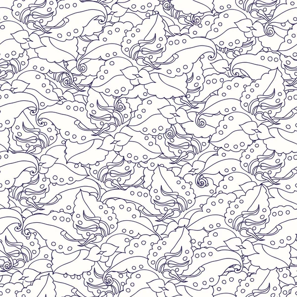 Sömlösa handrawn bakgrund vektorbakgrund för textildesign. Wallpaper, bakgrund, barock mönster — Stock vektor