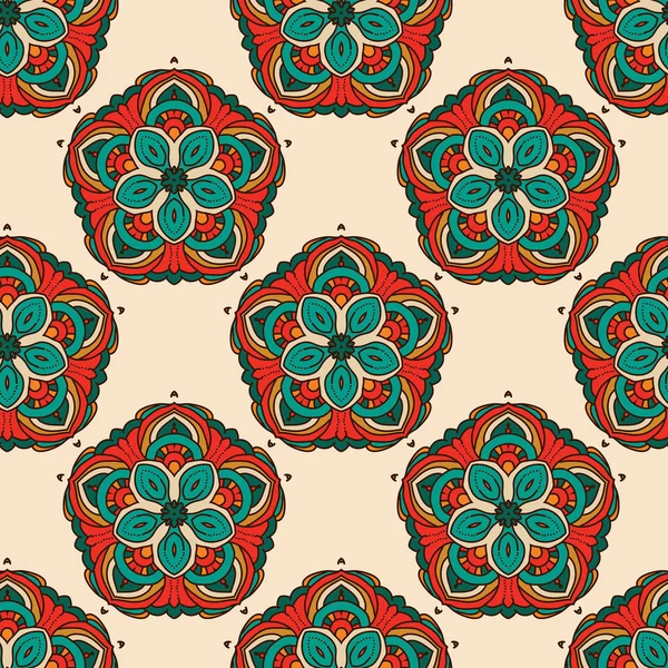 Sömlösa handrawn bakgrund vektorbakgrund för textildesign. Wallpaper, bakgrund, barock mönster — Stock vektor