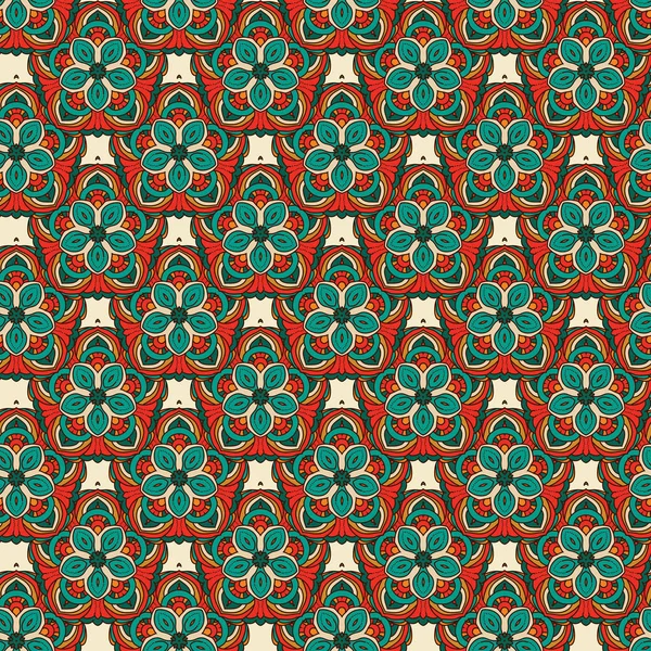 Fond taillé à la main sans couture Fond vectoriel pour la conception textile. Papier peint, fond, motif baroque — Image vectorielle