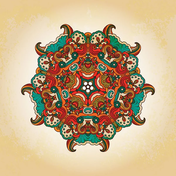 Ornamentale runde Spitze Muster, Kreis Hintergrund mit vielen Details orientieren traditionellen Ornament. orientalisches Motiv Stockillustration