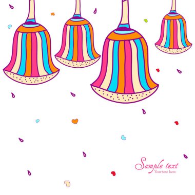 Vektör çiçek desenli doodle tarzı çiçekli