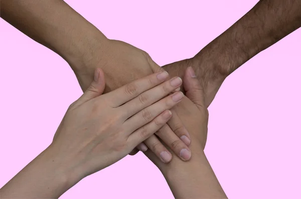 Hands are hold another together — Stock Photo, Image