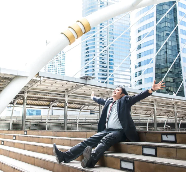 Homme d'affaires avec sentiment de succès — Photo