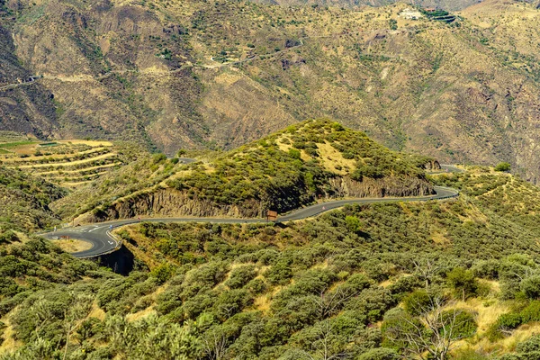 Kurvenreiche Straßen Der Nähe Von Cruz Tejeda Gran Canaria — Stockfoto
