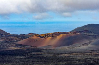 Parques üzerinde doğal los Volcanes Caldera del Corazoncillo, Lanzarote ile göster