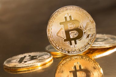 Cryptocurrencies karlı yatırım bayraklarında fiziksel Bitcoins