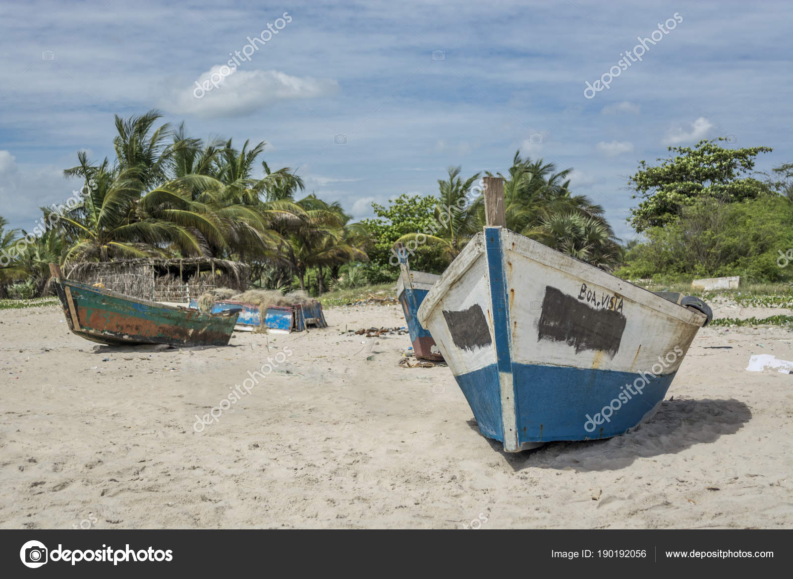 Old Traditional Fishermen Wood Boats Beach Angola – Stock