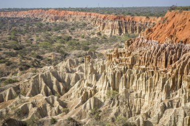 Angola çölde havadan görünümü