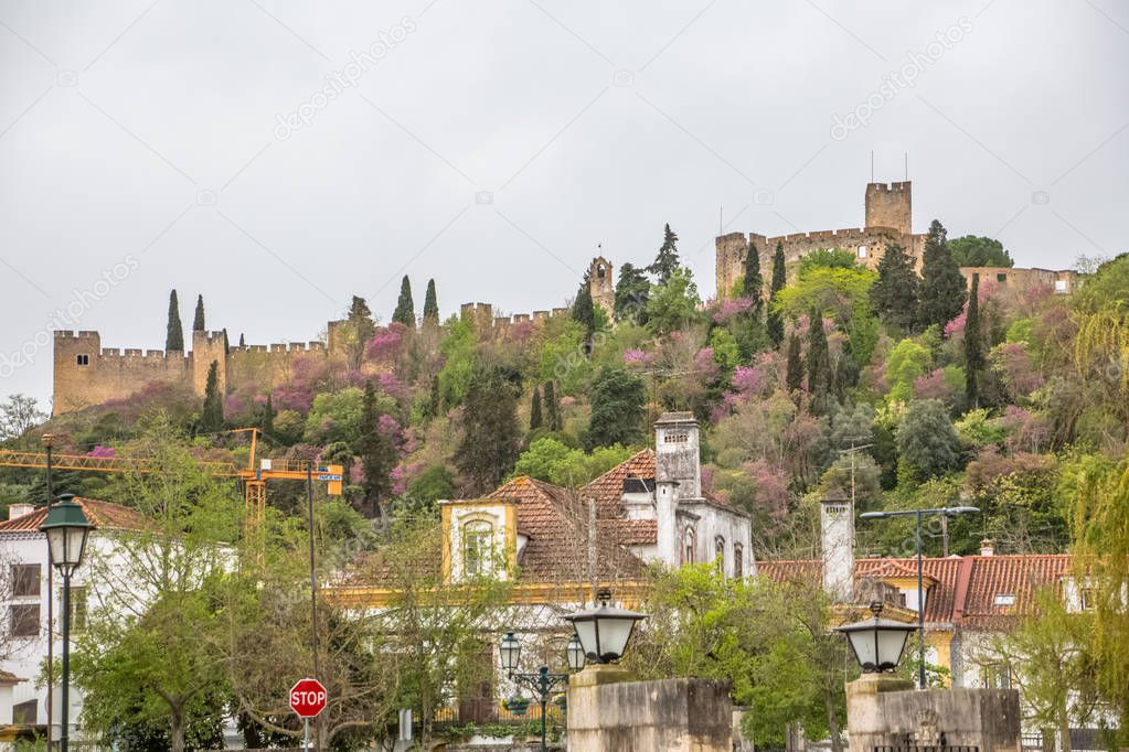View at the Convent of Christ, Roman Catholic convent in Tomar, originally Templar stronghold
